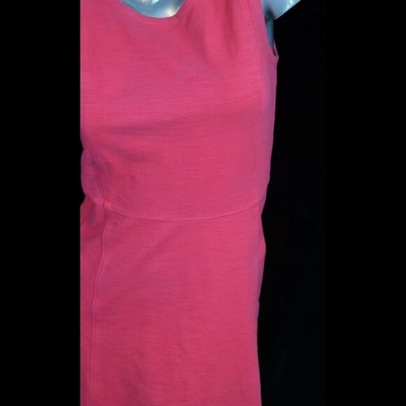 J Crew Womens Knit Princess-Seam Dress Size 6 Sleeveless Fit & Flare Coral Pink - Picture 2 of 9